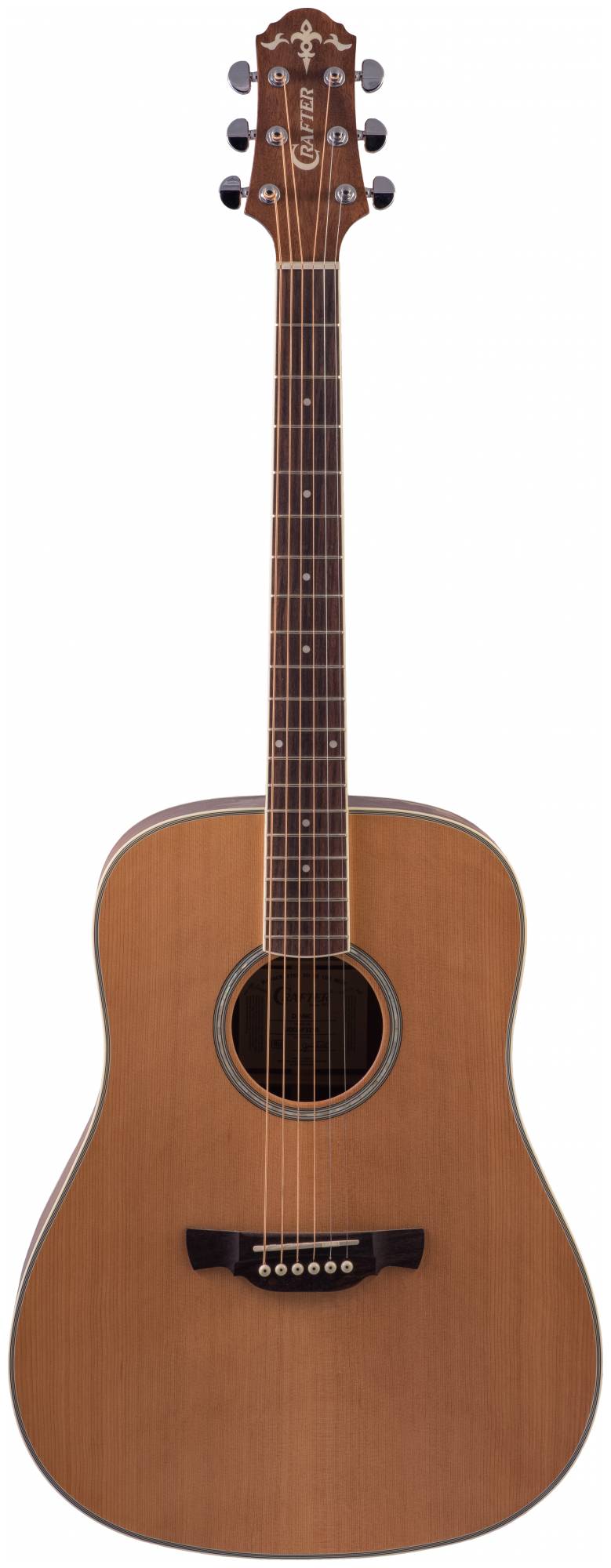 CRAFTER D-7/NС + Чехол - акустическая гитара Дредноут, верхняя дека - массив кедра, корпус - красное
