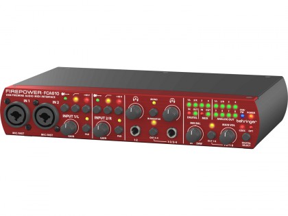 Behringer FCA610 - аудио интерфейс, 6/10, 1x MIDI, 24-Bit/96 kHz Behringer FCA610 - аудио интерфейс, 6/10, 1x MIDI, 24-Bit/96 kHz