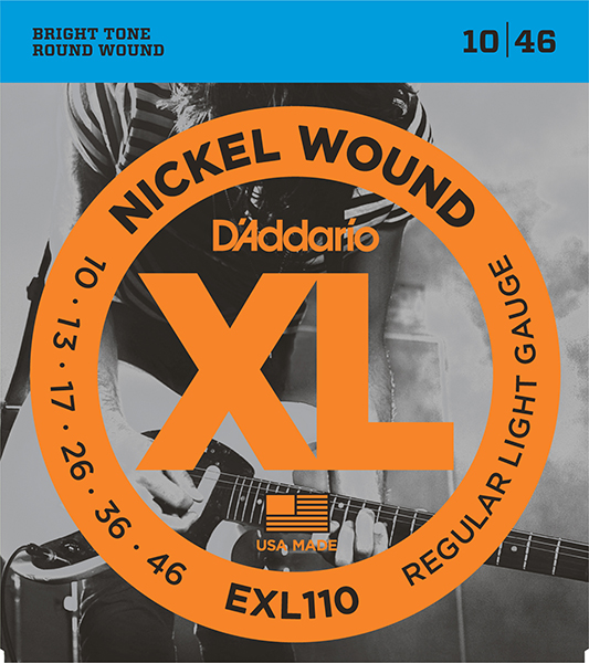 D'ADDARIO EXL110 XL NICKEL WOUND Струны для электрогитары Regular Light 10-46