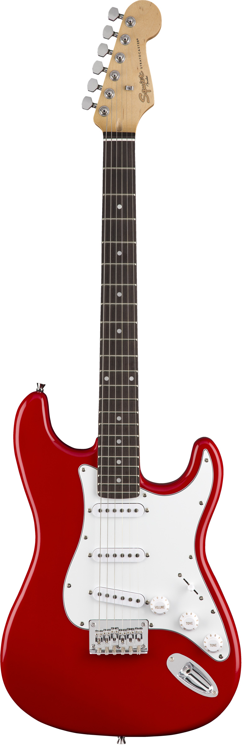 FENDER SQUIER MM STRATOCASTER HARD TAIL RED электрогитара, цвет красный, гриф - клён, бридж фиксиров