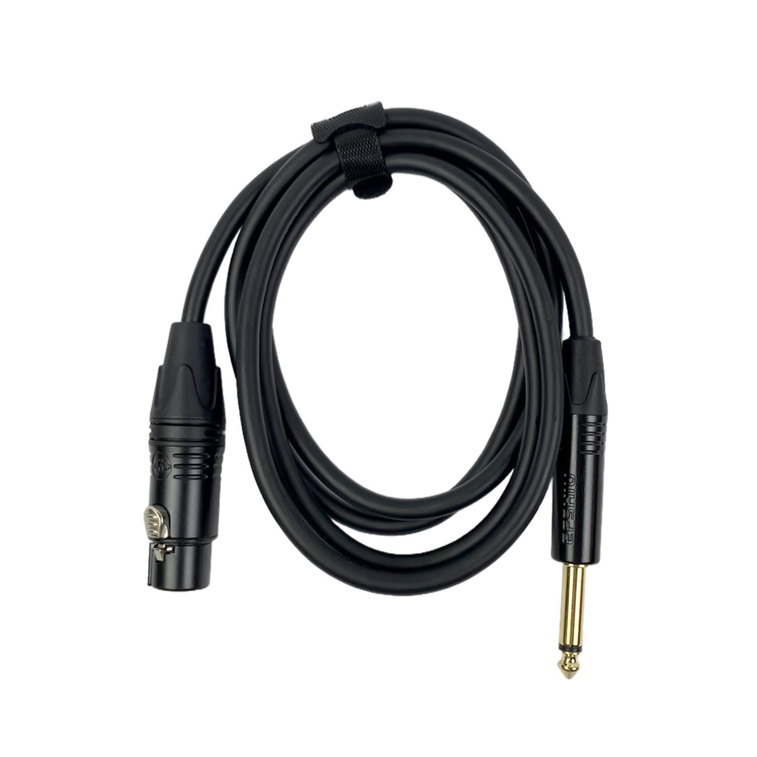 E-Shine ES-8612B аудиокабель 6,35 мм моноджек папа - XLR мама, контакты золото, черный корпус, черны