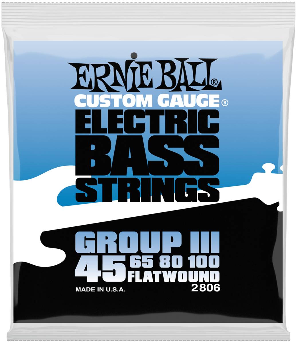 ERNIE BALL 2806 - струны для бас-гитары Flat Wound Bass Group III (45-100)