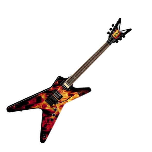 Dean DBDF - электрогитара,22 лада,24 3/4,HH,2V+1T, floyd rose, графика- «пламя»