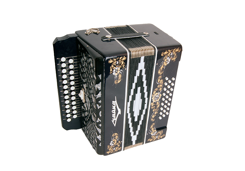 S5XL-A-BLACK Гармонь "Чайка 314" 25х25-III-2, черная, Шуйская гармонь