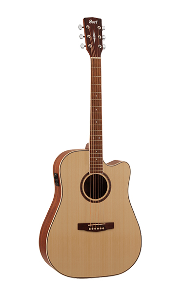 Cort AD890CF-NT Standard Series Электро-акустическая гитара, с вырезом, натуральный, Cort