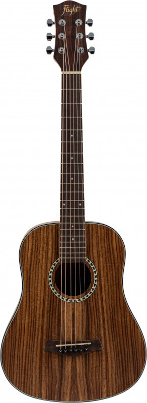 FLIGHT TR-1000 TEAK - тревел гитара, в.дека-тик, корпус-тик, цвет натур