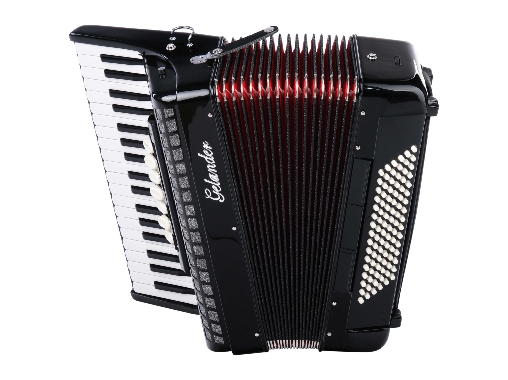 GH2017H-3-BLACK Аккордеон 37/96/7+3, черный, Gelander