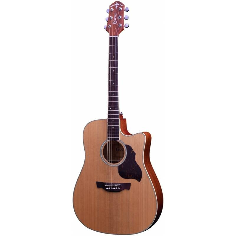 CRAFTER DE-7/NС БЕЗ ЧЕХЛА - электроакустическая гитара Дредноут - SolidTop кедр, натур, корпус-махог