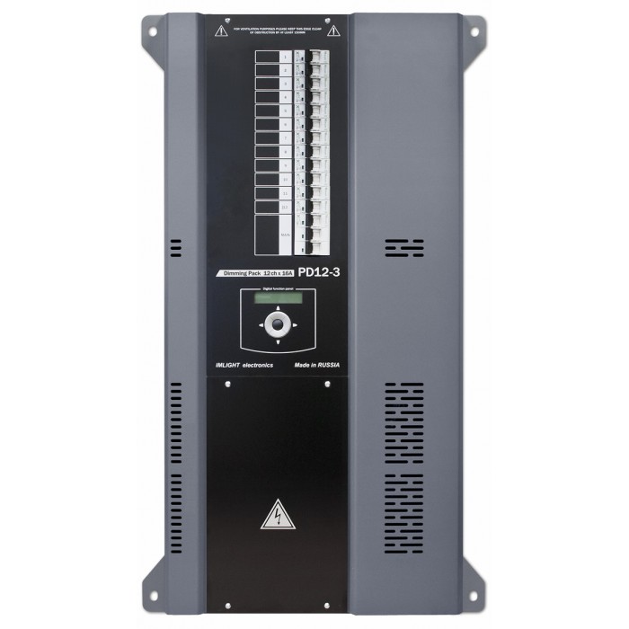 IMLIGHT PD 12-3 (V) Шкаф диммерный, 12 каналов по 16А (автоматы EATON), вводной автомат, дроссели, DMX-512, монтаж на стену.