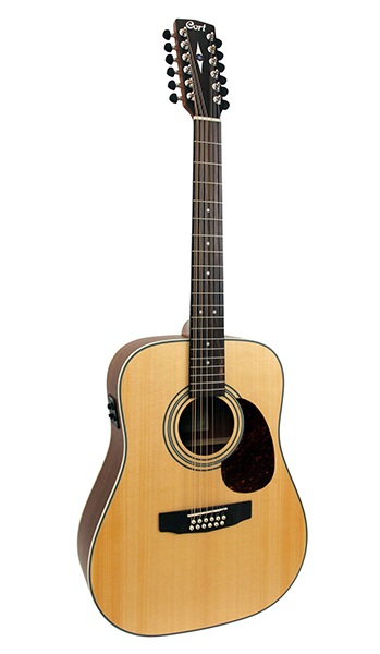 Cort Earth70-12E-OP Earth Series Электро-акустическая гитара 12-струнная, цвет натуральный, Cort