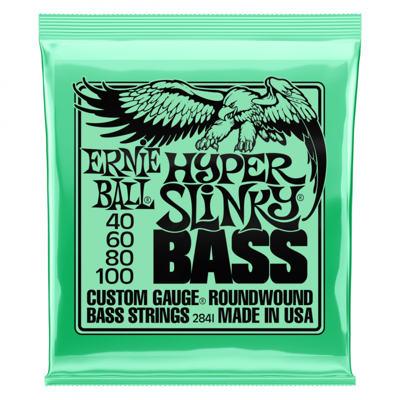 ERNIE BALL 2841 - струны для бас-гитары Nickel Wound Bass Hyper Slinky (40-100)