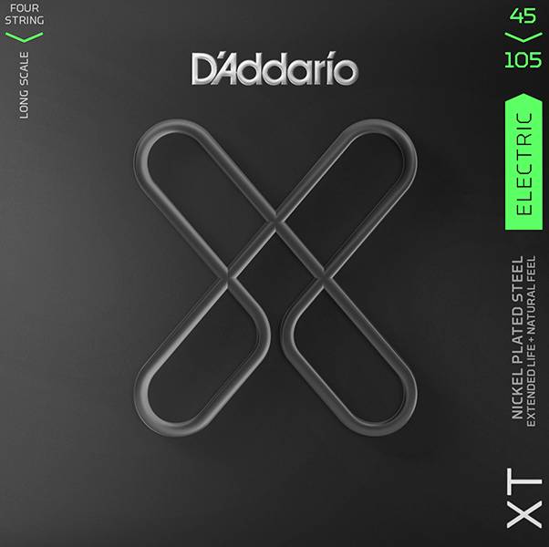 D'ADDARIO XTB45105 струны для бас-гитары, серия XT, никель, с супертонким защитным покрытием, калибр