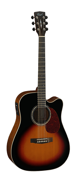 Cort MR710F-SB MR Series Электро-акустическая гитара, с вырезом, санберст, Cort