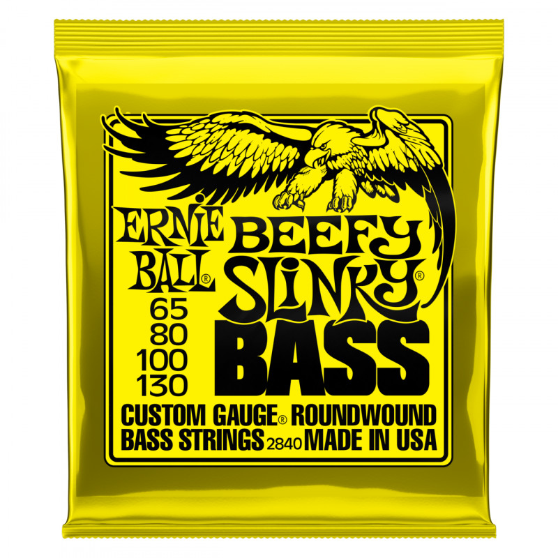 ERNIE BALL 2840 - струны для бас-гитары Nickel Wound Bass Beefy Slinky (65-80-100-130)