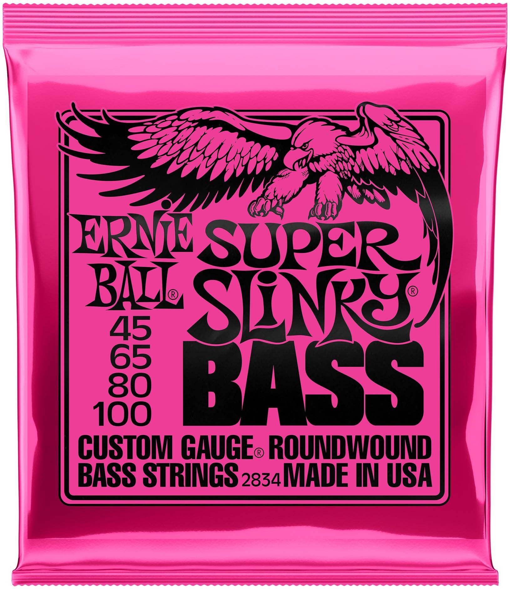 ERNIE BALL 2834 - струны для бас-гитары Nickel Wound Bass Super Slinky (45-65-80-100)