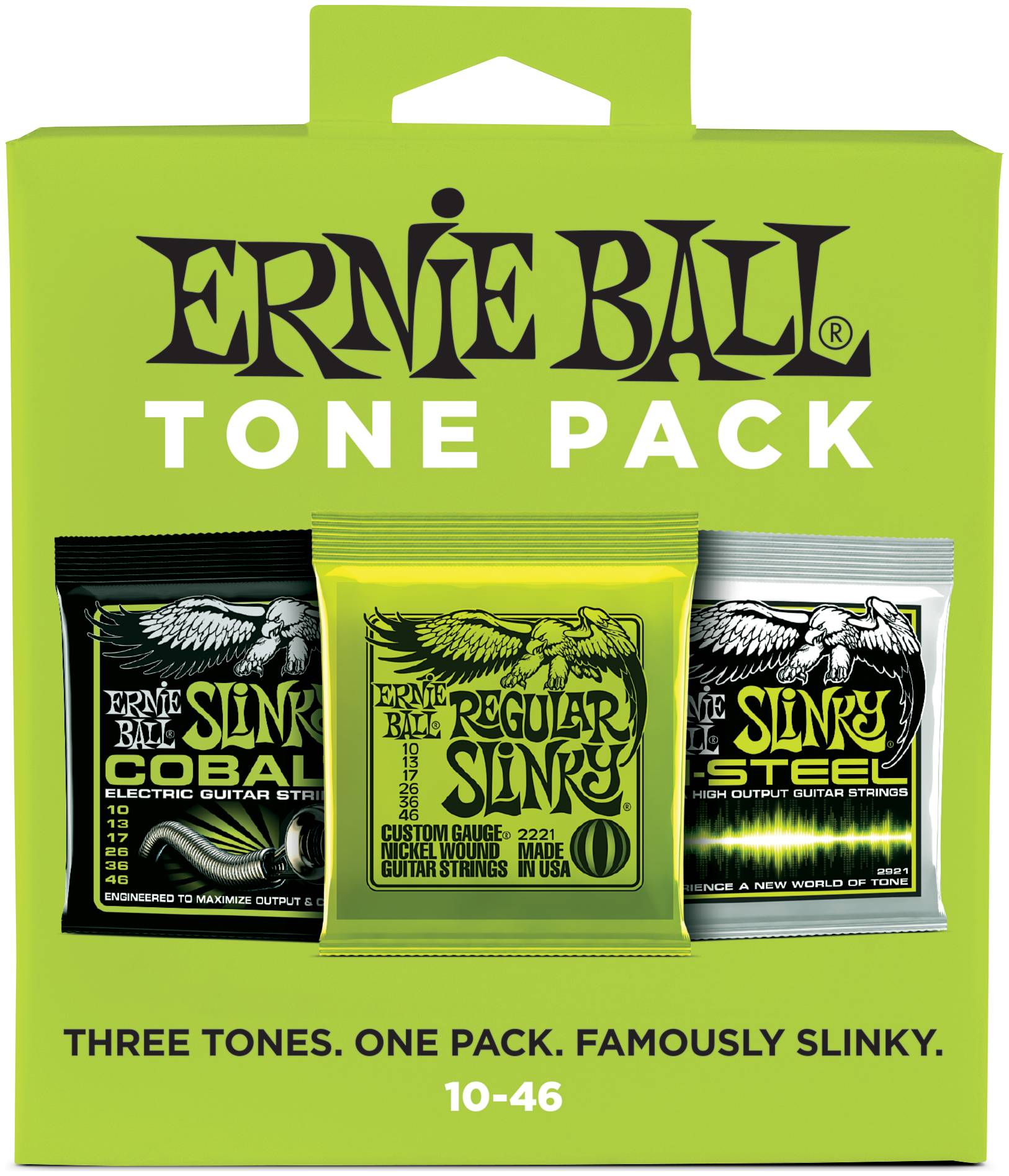 ERNIE BALL 3331 - набор из 3х комплектов для эл. гитары Regular Slinky (10-46) Nickel/Cobail/M-STEEL