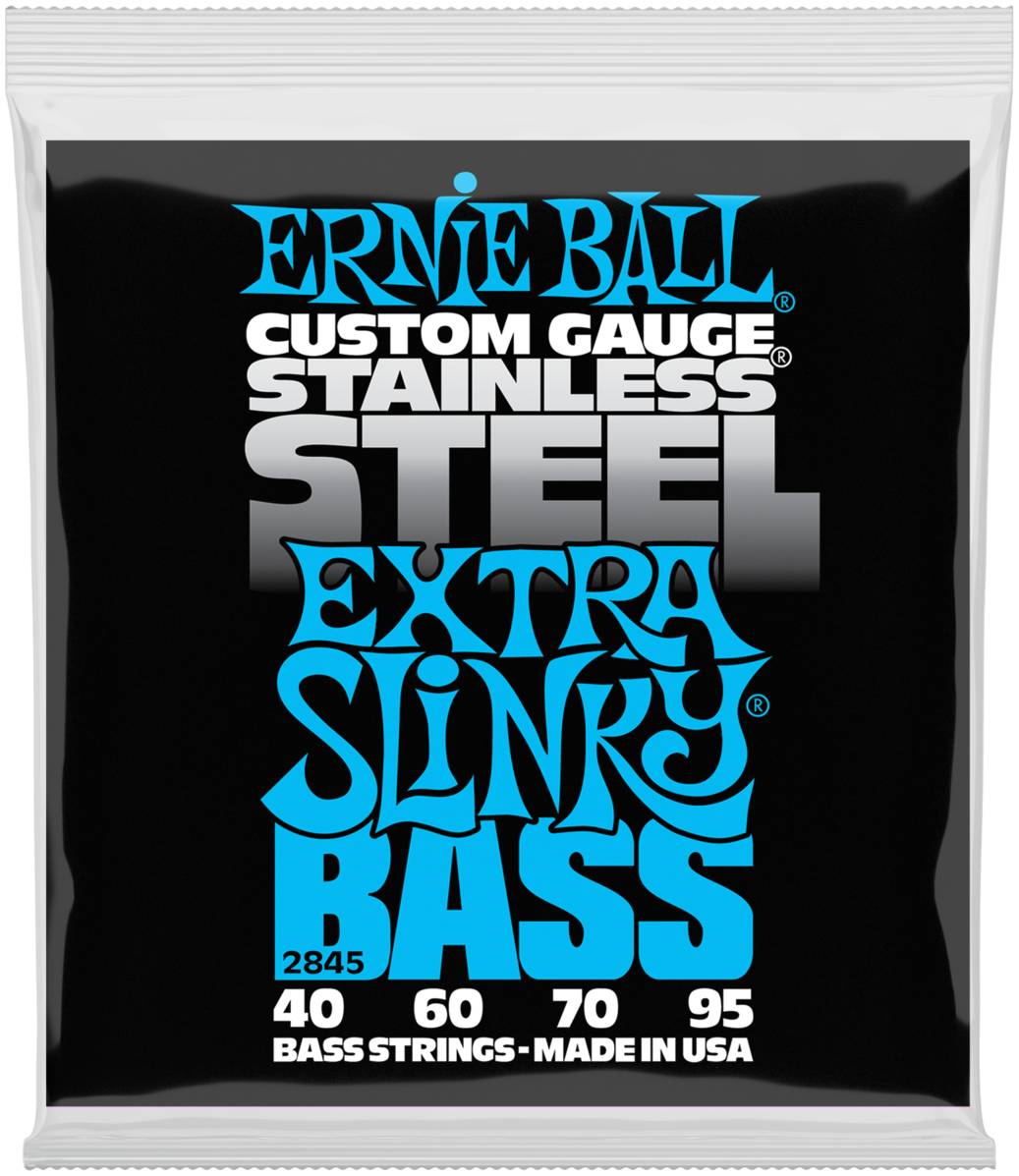 ERNIE BALL 2845 - струны для бас-гитары Stainless Steel Bass Extra Slinky (40-95)