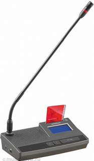 GONSIN TL-VDC6000 Микрофонная консоль делегата с функцией синхроперевода. Поддержка IC-карт регистрации. ЖК дисплей. Встроенный динамик. Регулятор громкости и выход для наушников, выход для записи.