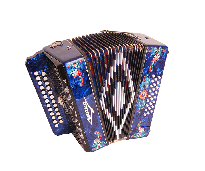 S5XLY-A-BL Гармонь "Чайка 314" 25х25-III-2, синяя, Шуйская гармонь