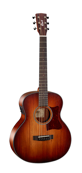 Cort Little-CJ-Blackwood-OPLB CJ Series Электро-акустическая гитара 3/4 с чехлом, санберст, Cort