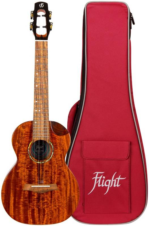 FLIGHT MUSTANG TENOR EQ-A - укулеле тенор с активным звукоснимателем, ALL SOLID акация, чехол