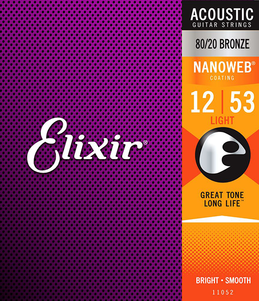 Elixir 11052 струны для акустической гитары NanoWe