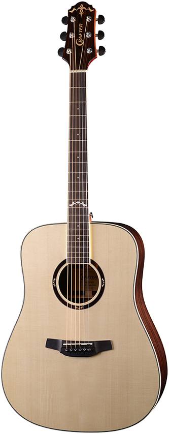 CRAFTER HD-700 - акустическая гитара, верхняя дека Solid ель, корпус палисандр, цвет натуральный