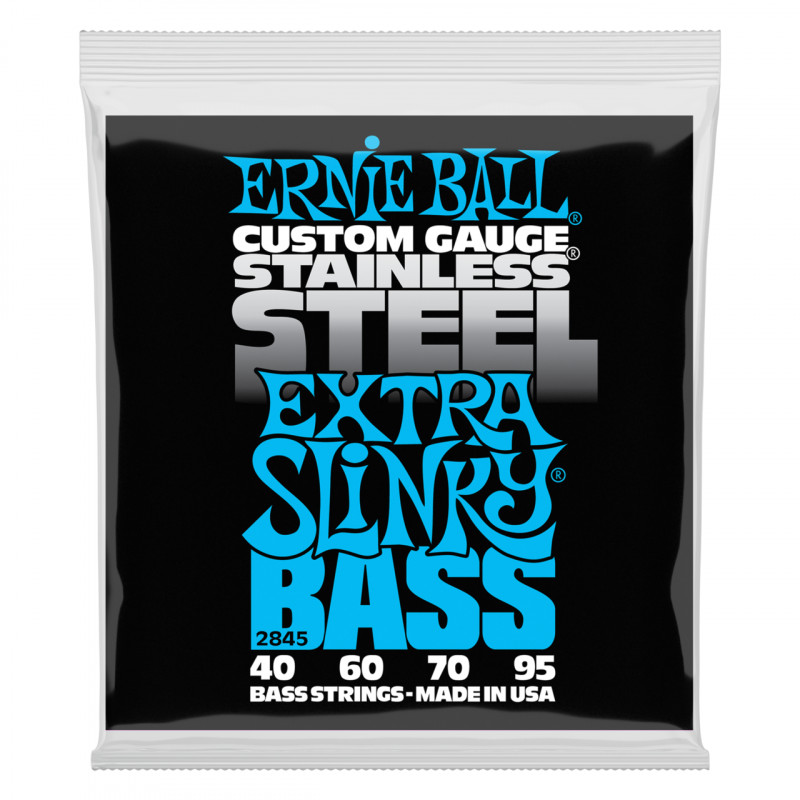 ERNIE BALL 2845 - струны для бас-гитары Stainless Steel Bass Extra Slinky (40-95)