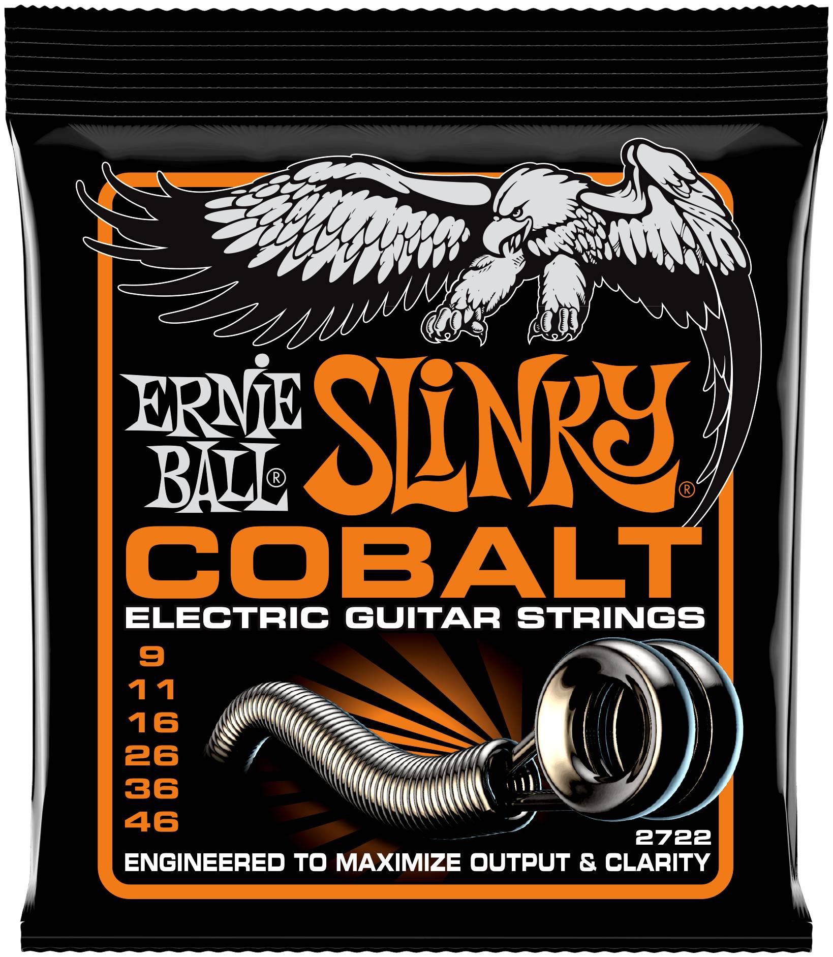 ERNIE BALL 2722 - струны для эл.гитары Cobalt Hybrid Slinky (9-11-16-26-36-46)