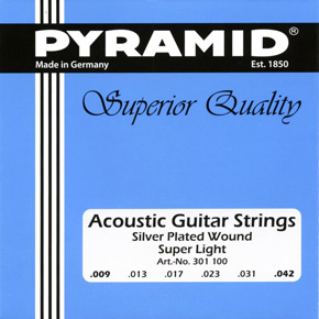 Pyramid 301100 Silver Wound Комплект струн для акустической гитары, 9-42
