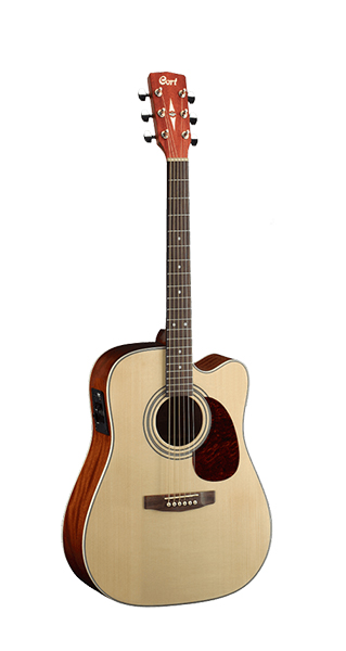 Cort MR500E-NT MR Series Электро-акустическая гитара, с вырезом, цвет натуральный глянцевый, Cort