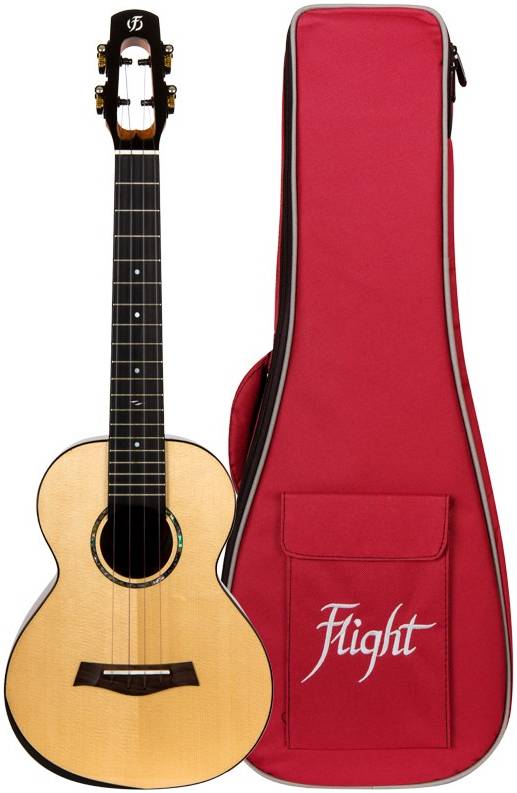 FLIGHT VOYAGER TENOR EQ-A - укулеле тенор с активным звукоснимателем, ALL SOLID ель/акация, чехол