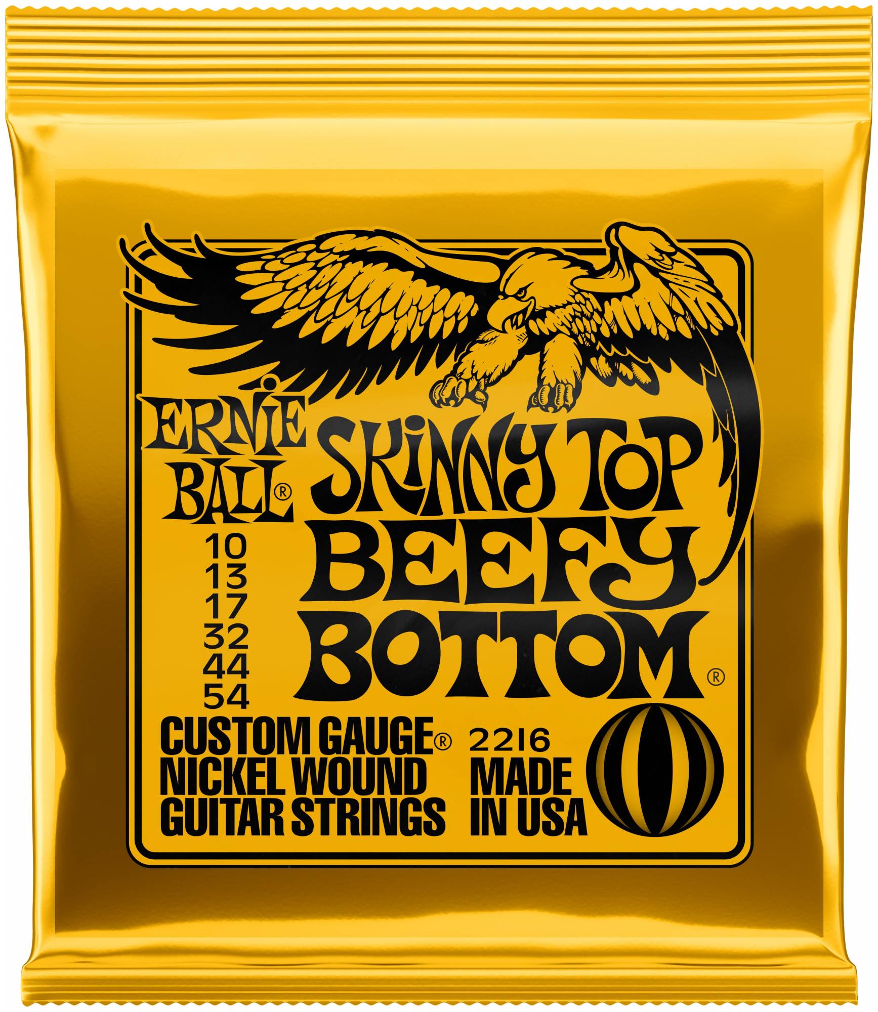 ERNIE BALL 2216 - струны для эл.гитары Nickel Wound Skinny Top Beefy Bottom Slinky (10-54)