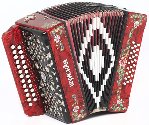 SZ51XYL-A-RD Гармонь "Шуйская" 25х25-III, красная, Шуйская гармонь