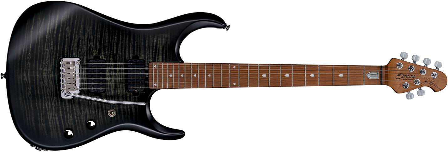STERLING JP15 Flame Maple Trans Black Satin - Электрогитара