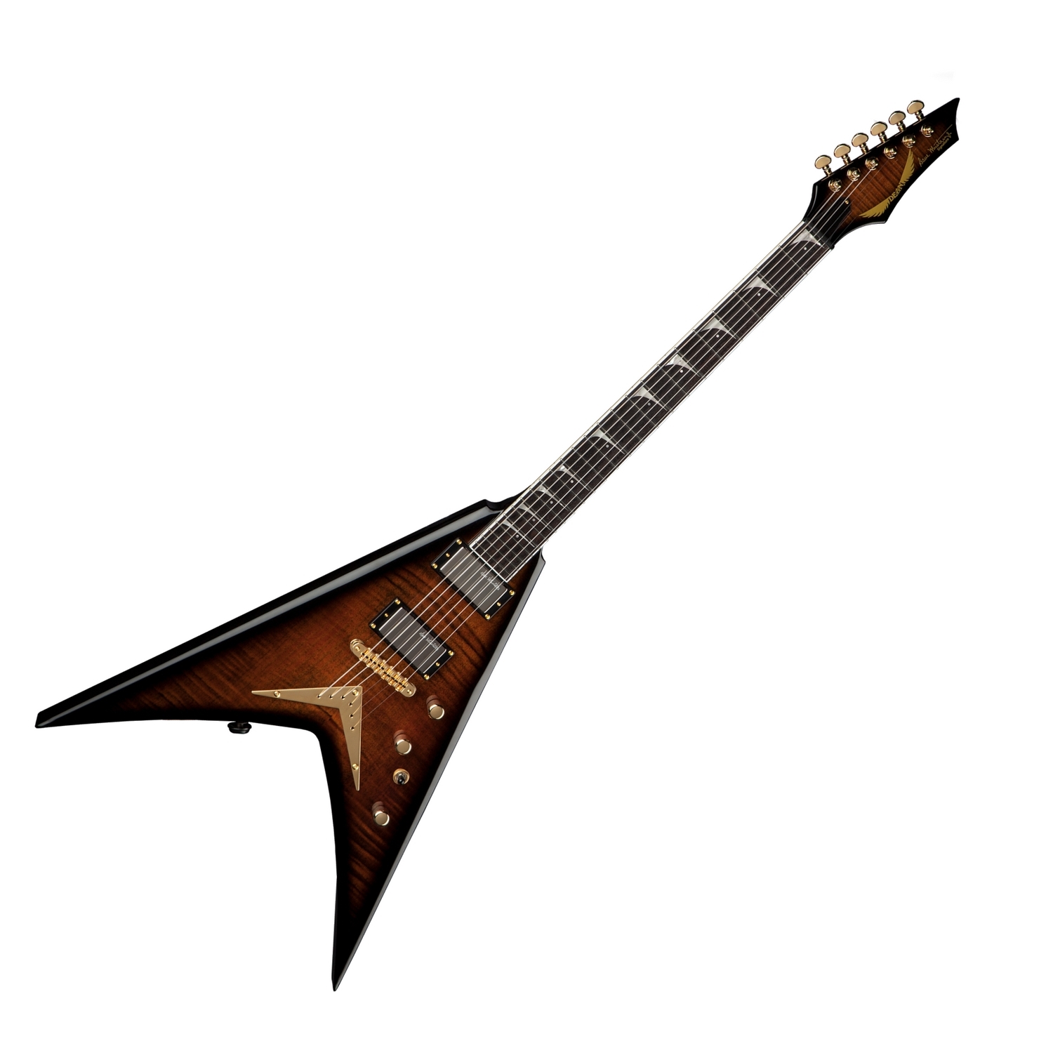 Dean VMNT LTD TGE - электрогитара типа "стрела",24 лада,25 1/2,HH,2V+1T,графика Fear, с кейсом