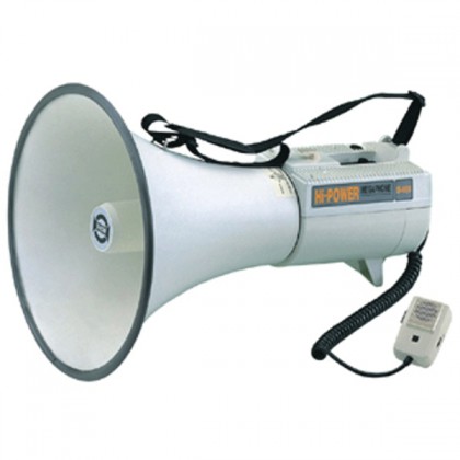 SHOW ER68S - Мегафон 45 Вт,  15 В, выносной микрофон, сирена, вх.AUX,  вес 3,3 кг, алюминий