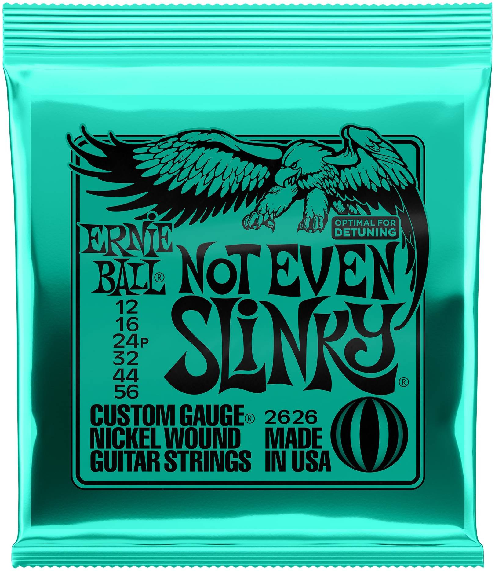 ERNIE BALL 2626 - струны для эл.гитары Nickel Wound Not Even Slinky (12-16-24p-32-44-56)