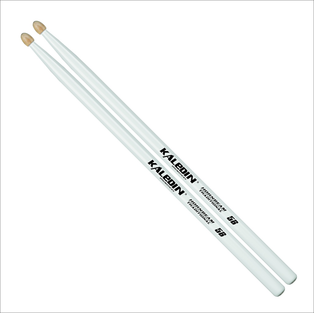 Kaledin Drumsticks 7KLHBW5A 5A Барабанные палочки, граб, деревянный наконечник, белые