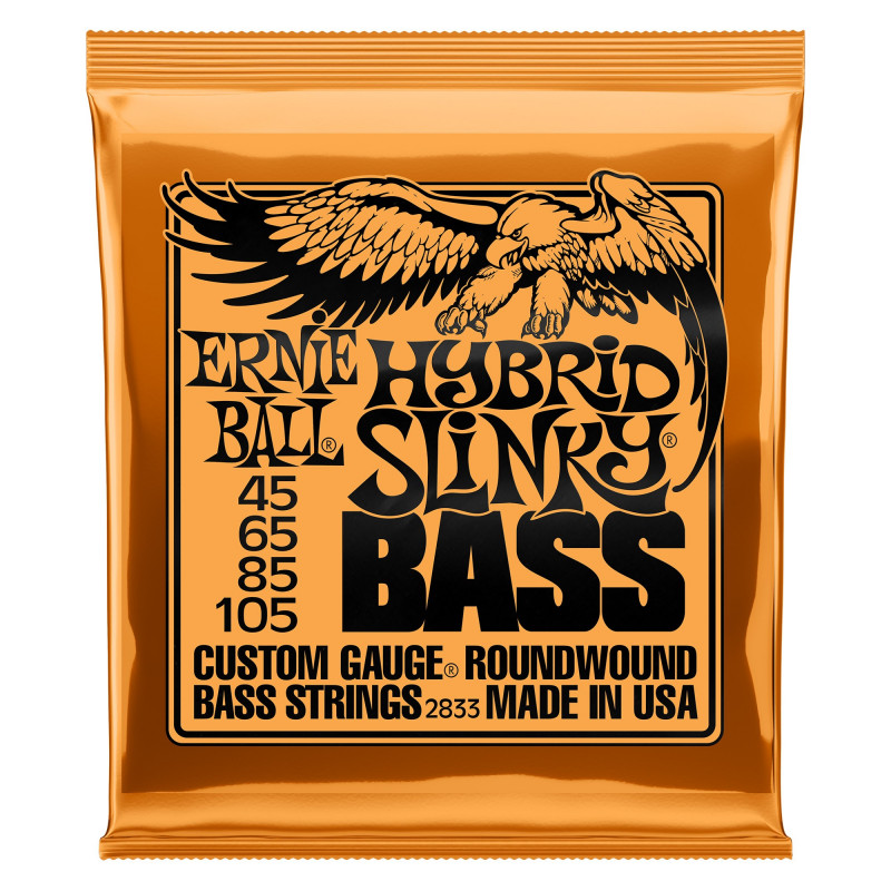 ERNIE BALL 2833 - струны для бас-гитары Nickel Wound Bass Hybrid Slinky (45-65-85-105)
