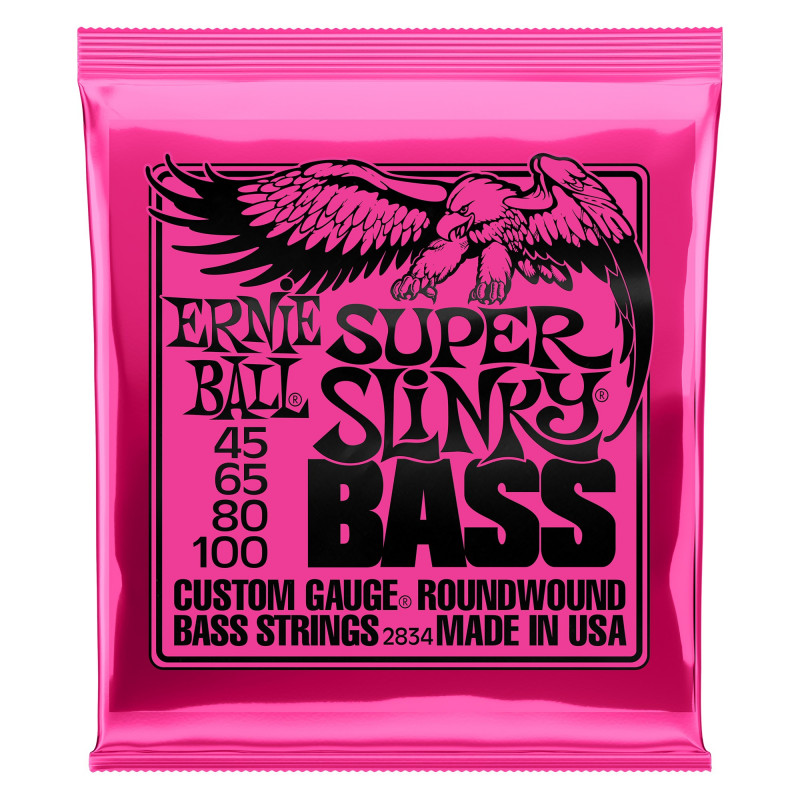 ERNIE BALL 2834 - струны для бас-гитары Nickel Wound Bass Super Slinky (45-65-80-100)